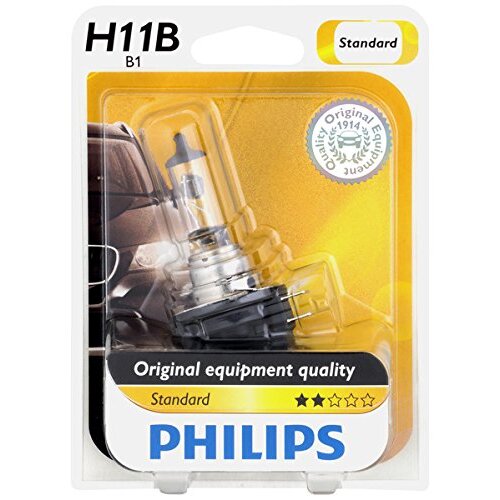 Philips H11B  Standard Halogen Replacement Headlight Bulb - 1 per Package (H11BB1)