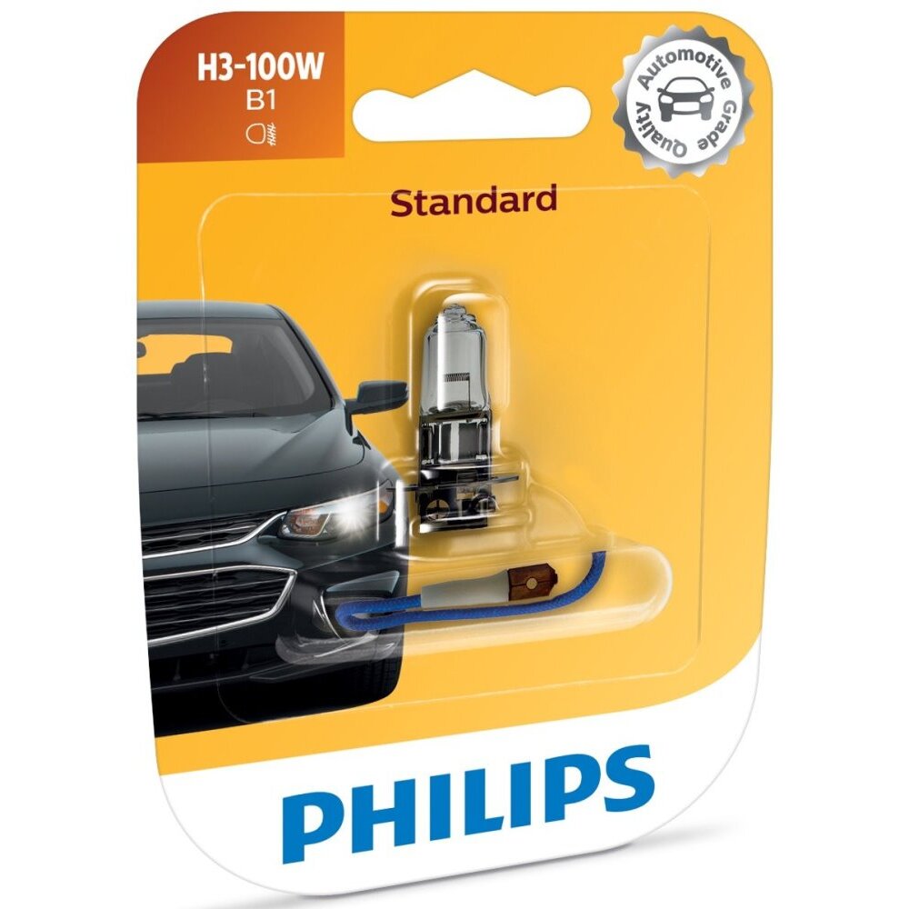 Philips H3-100W  Standard Halogen Replacement Fog / Driving Light  Bulb - 1 per Box (H3-100WB1)