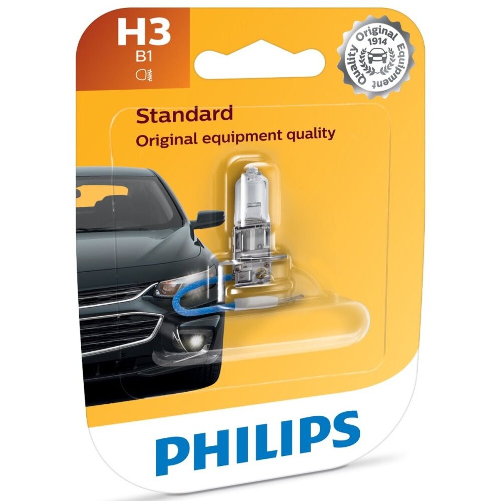 Philips H3 Standard Halogen Replacement Fog / Driving Light Bulb - 1 per Box (H3B1) Philips H3 Standard Halogen Replacement Fog / Driving Light Bulb - 1 per Box (H3B1)
