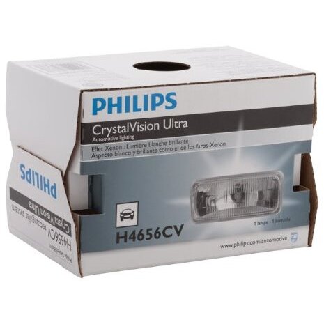 Philips H4656  CrystalVision Ultra Upgrade Sealed Beam Headlight Bulb - 1 per Box (H4656CVC1)