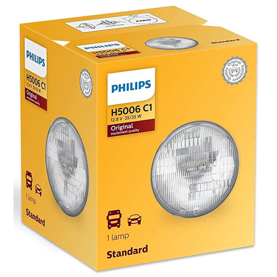 Philips H5006  Standard Halogen Sealed Beam Headlamp - 1 per Box (H5006C1)