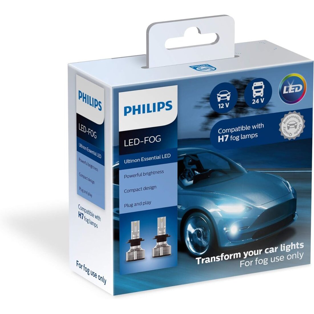 Philips H7 Ultinon Essential LED Fog Lights - 2 per Package Philips H7 Ultinon Essential LED Fog Lights - 2 per Package