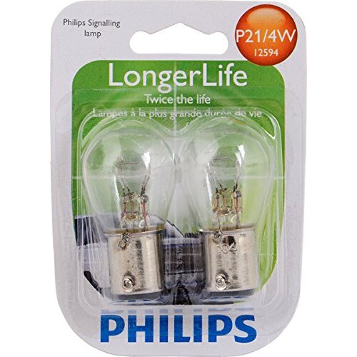 Philips P21/4WLL  LongerLife Miniature Bulbs - 2 Bulbs per Package (P21/4WLLB2)