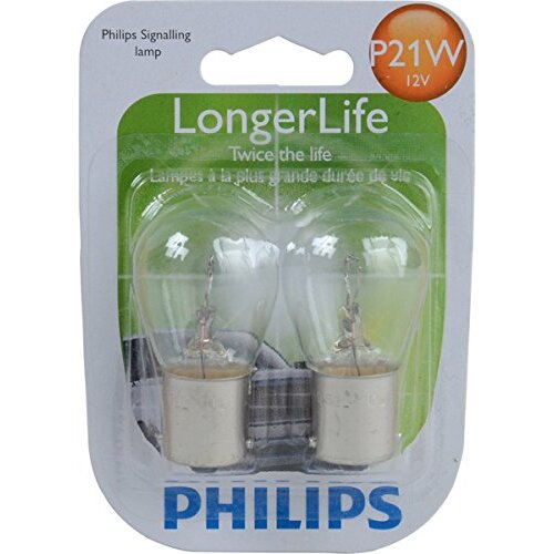 Philips P21WLL   LongerLife Miniature Bulbs - 2 Bulbs per Package (P21WLLB2) (12498LLB2)