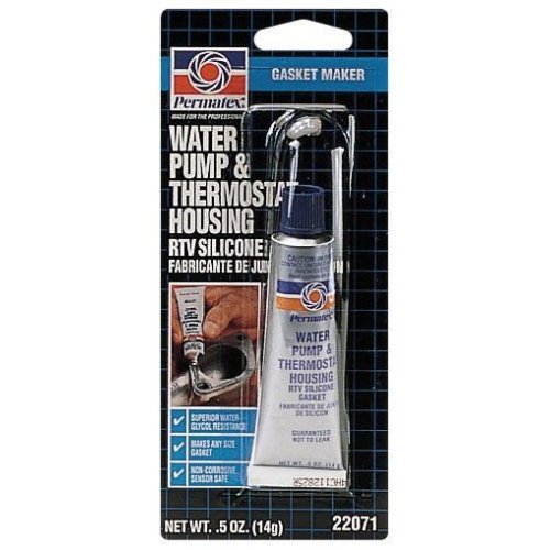Permatex 22071  Water Pump & Thermostat Housing RTV Silicone Gasket Maker - 0.5 oz Tube