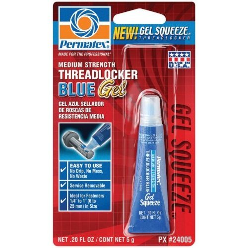 Permatex 24005  GEL SQUEEZE Medium Strength Threadlocker BLUE Gel - 5 gram Tube