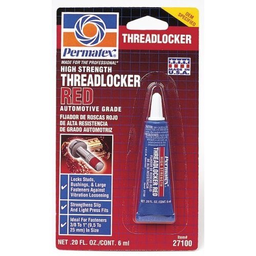 Permatex 27100  High Strength Threadlocker RED - 6 ml Tube (271)