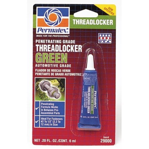 Permatex 29000  Penetrating Grade Threadlocker GREEN - 6 ml Tube (290)
