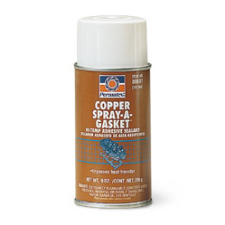 Permatex 80697 Copper Spray-A-Gasket Hi-Temp Adhesive Sealant - 12 oz Aerosol Can 9 oz net wt. (101MA) Permatex 80697 Copper Spray-A-Gasket Hi-Temp Adhesive Sealant - 12 oz Aerosol Can 9 oz net wt. (101MA)
