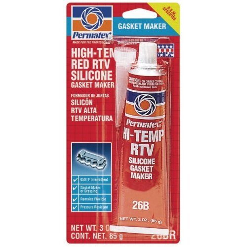 Permatex 81160  High-Temp Red RTV Silicone Gasket Maker - 3 oz Tube (26B)