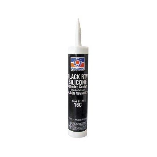 Permatex 81173 Black Silicone Adhesive Sealant - 11 oz Cartridge (16C) Permatex 81173 Black Silicone Adhesive Sealant - 11 oz Cartridge (16C)