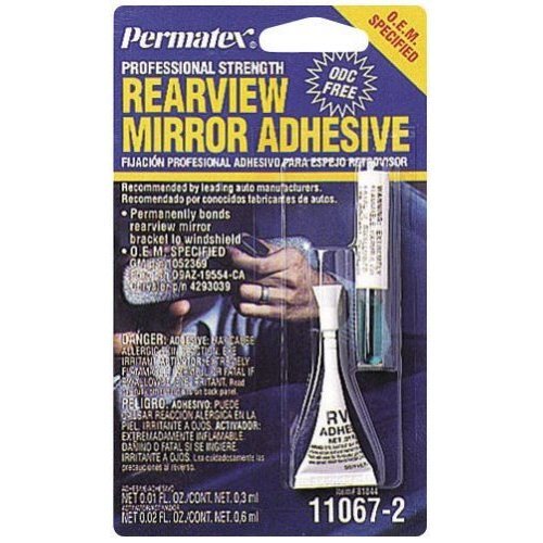 Permatex 81844 Professional Strength Rearview Mirror Adhesive - 2 Part Kit (11067-2) Permatex 81844 Professional Strength Rearview Mirror Adhesive - 2 Part Kit (11067-2)