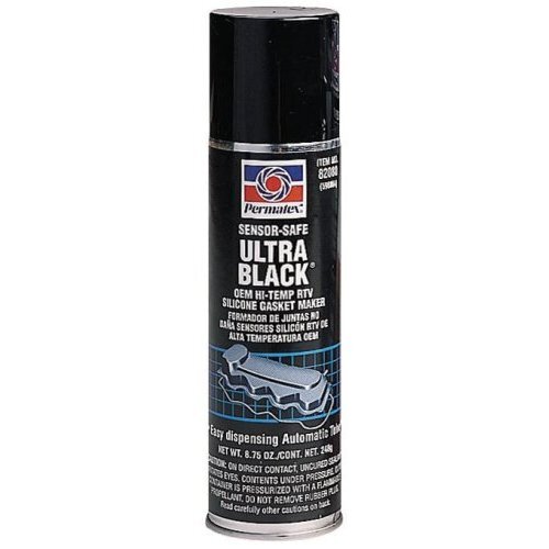 Permatex 82080  Ultra Black Maximum Oil Resistance RTV Silicone Gasket Maker - 8.75 oz Aerosol Can (598MA)