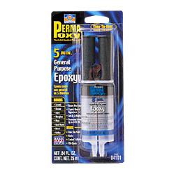 Permatex 84101  PermaPoxy 5 Minute General Purpose Epoxy - 0.84 oz Dual Syringe