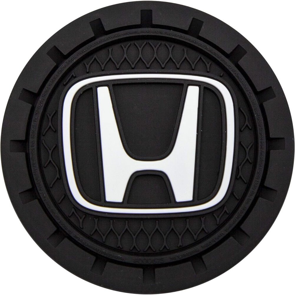 Plasticolor 675R01  Cup Holder Coasters with Honda Logo - 2 per Package