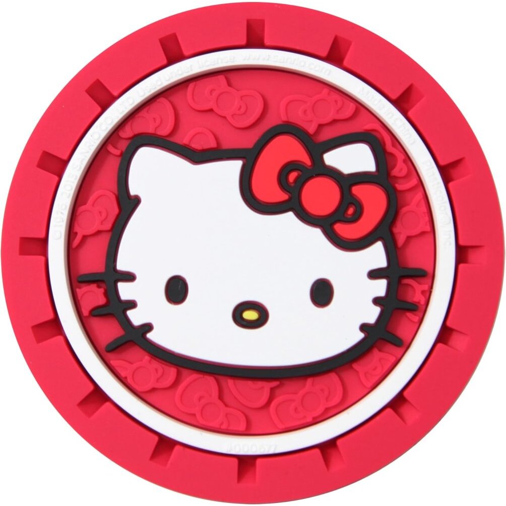 Plasticolor 677R01 Cup Holder Coasters Hello Kitty Logo - 2 per Package Plasticolor 677R01 Cup Holder Coasters Hello Kitty Logo - 2 per Package