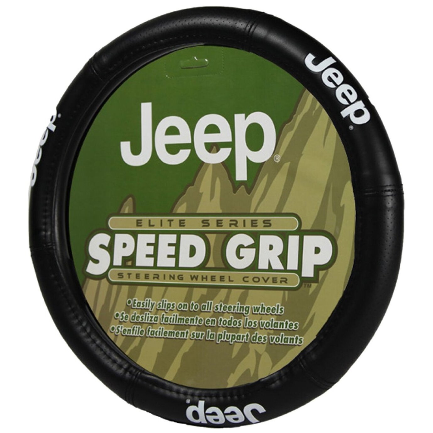 PlastiColor 6729R01  Speed Grip Steering Wheel Cover with Jeep Logo