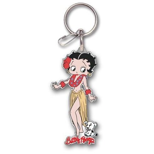 PlastiColor 4174  Enamel Key Chain with Betty Boop Aloha Design