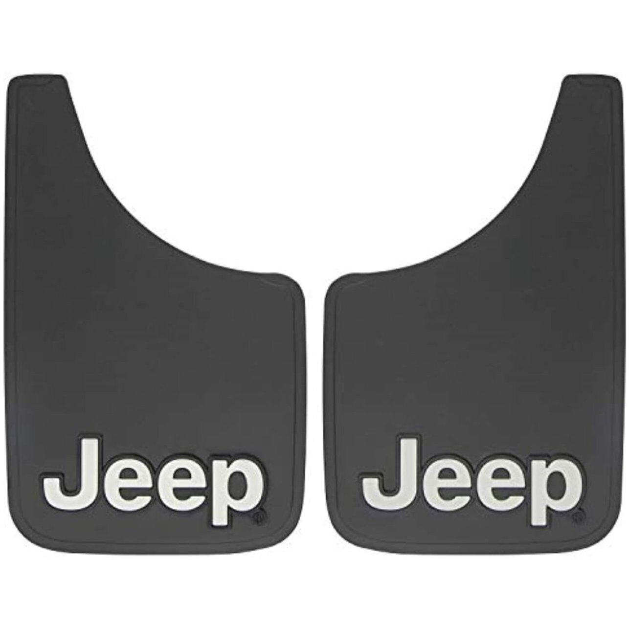 Plasticolor 491R01  Easy Fit 9" x 15" Mud Guards with Jeep Logo - Set of 2