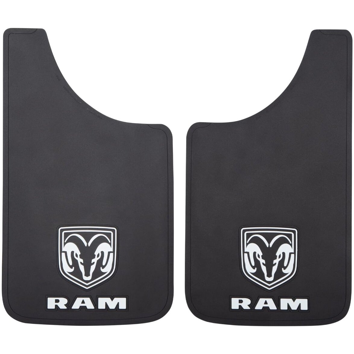 Plasticolor 541R01  Easy Fit 11" x 19" Mud Guards with Ram Logo - Set of 2