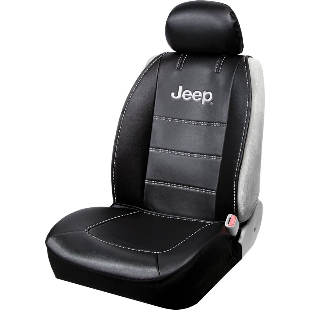 PlastiColor 8581R01  Sideless Seat Cover 3 Piece Design with Jeep Logo