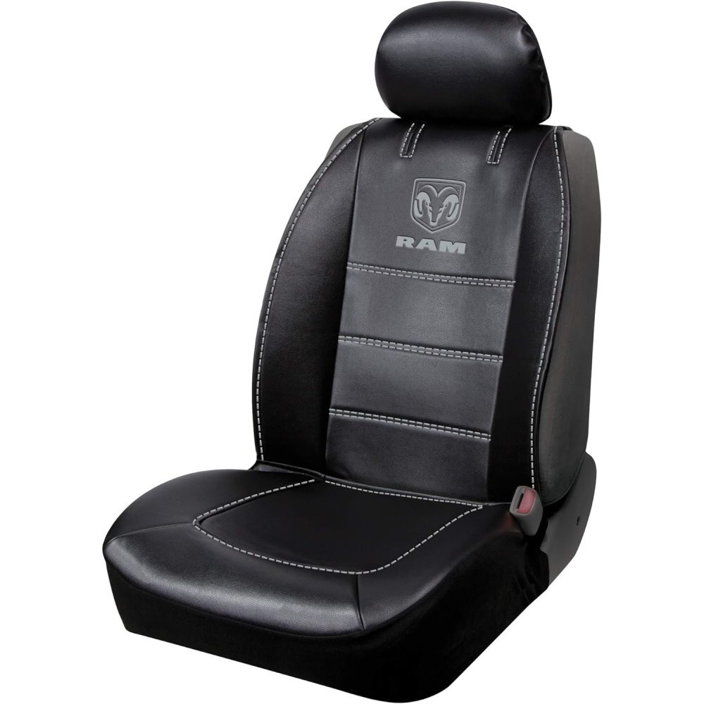 Plasticolor 8628R25  Deluxe Sideless Seat Cover 3 Piece Design with Ram Logo