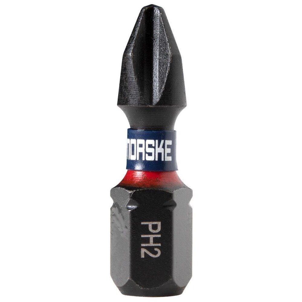 Norske Tools  NIBBI053  1" x #2 Phillips Insert Impact Torsion Driver Bits - 25 per Package