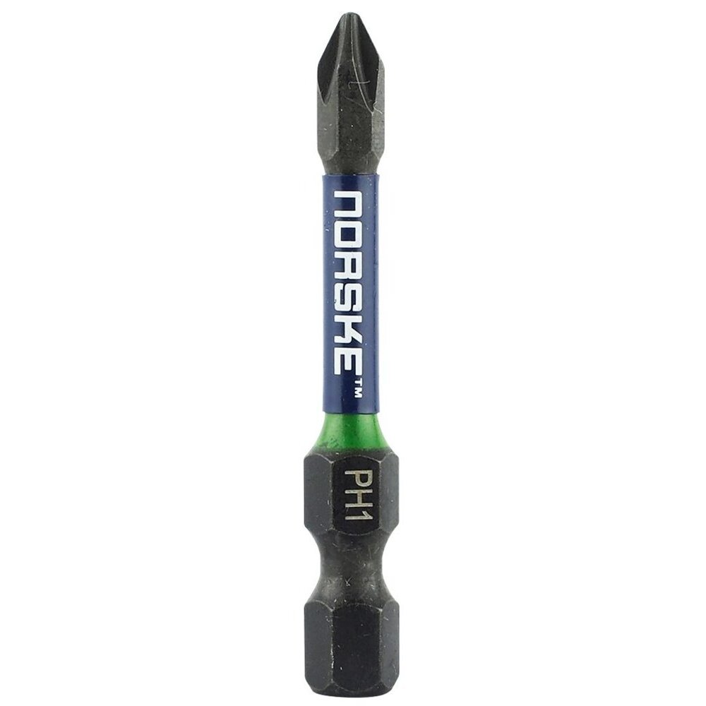 Norske Tools  NIBBI058  2" x #1 Phillips Power Impact Torsion Driver Bits - 10 per Package
