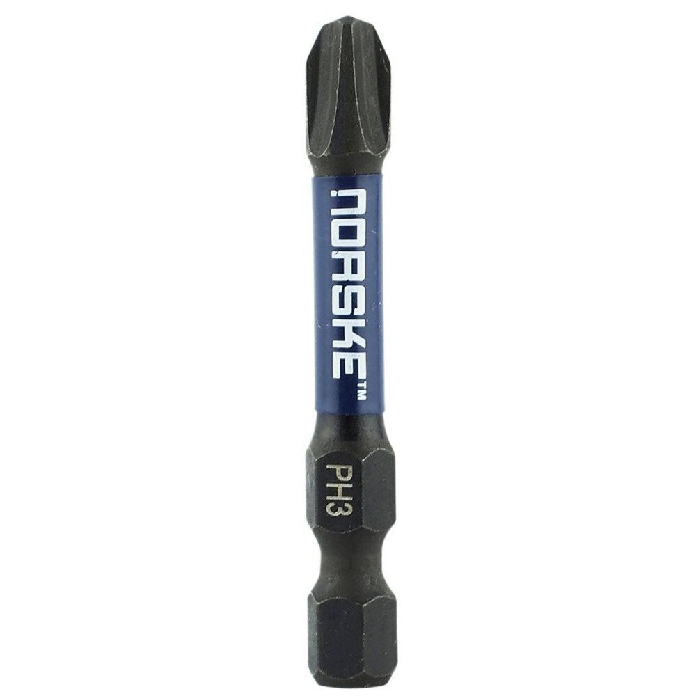Norske Tools NIBBI061 2" x #3 Phillips Power Impact Torsion Driver Bits - 10 per Package Norske Tools NIBBI061 2" x #3 Phillips Power Impact Torsion Driver Bits - 10 per Package