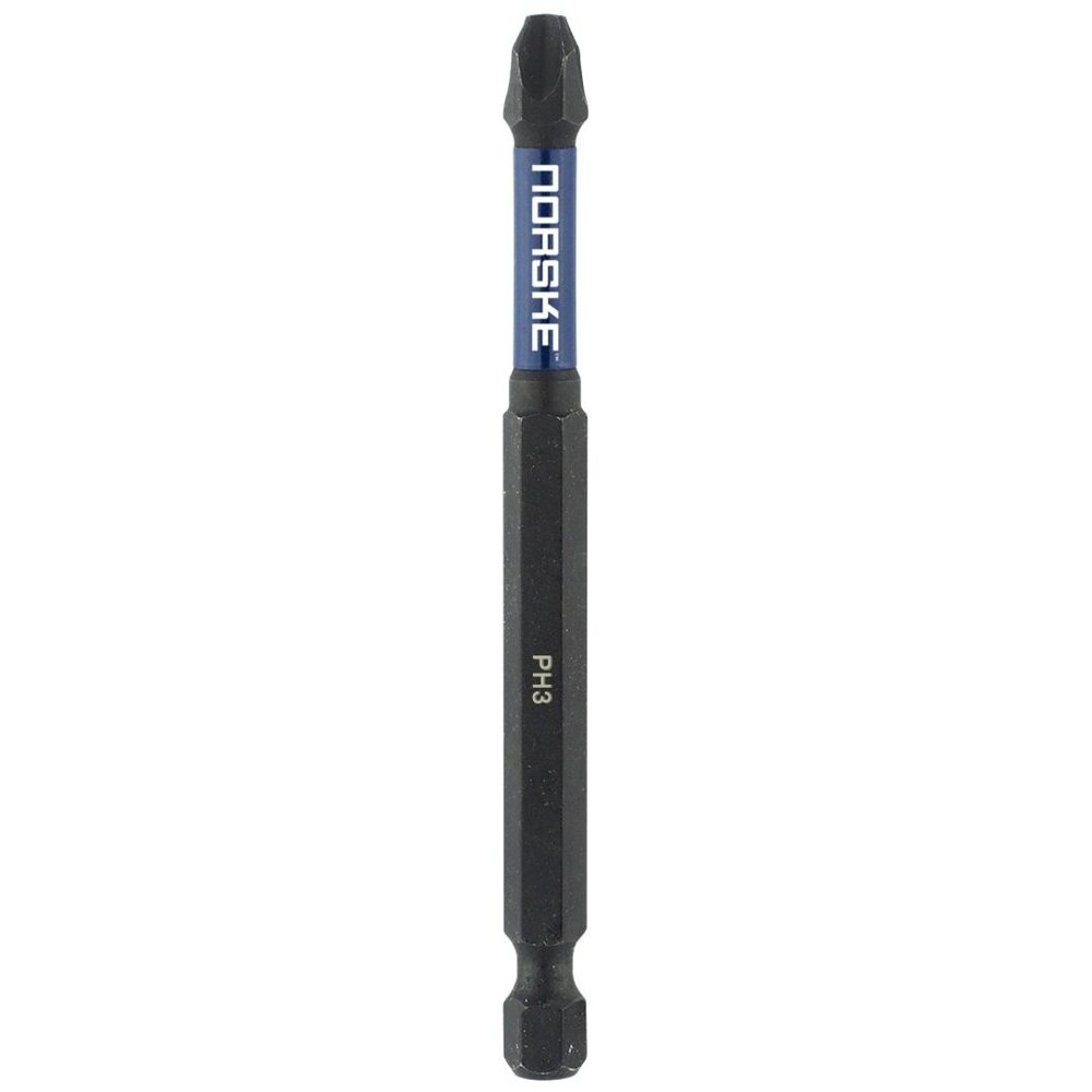 Norske Tools  NIBBI070  3-1/2" x #3 Phillips Power Impact Torsion Driver Bits - 10per Package
