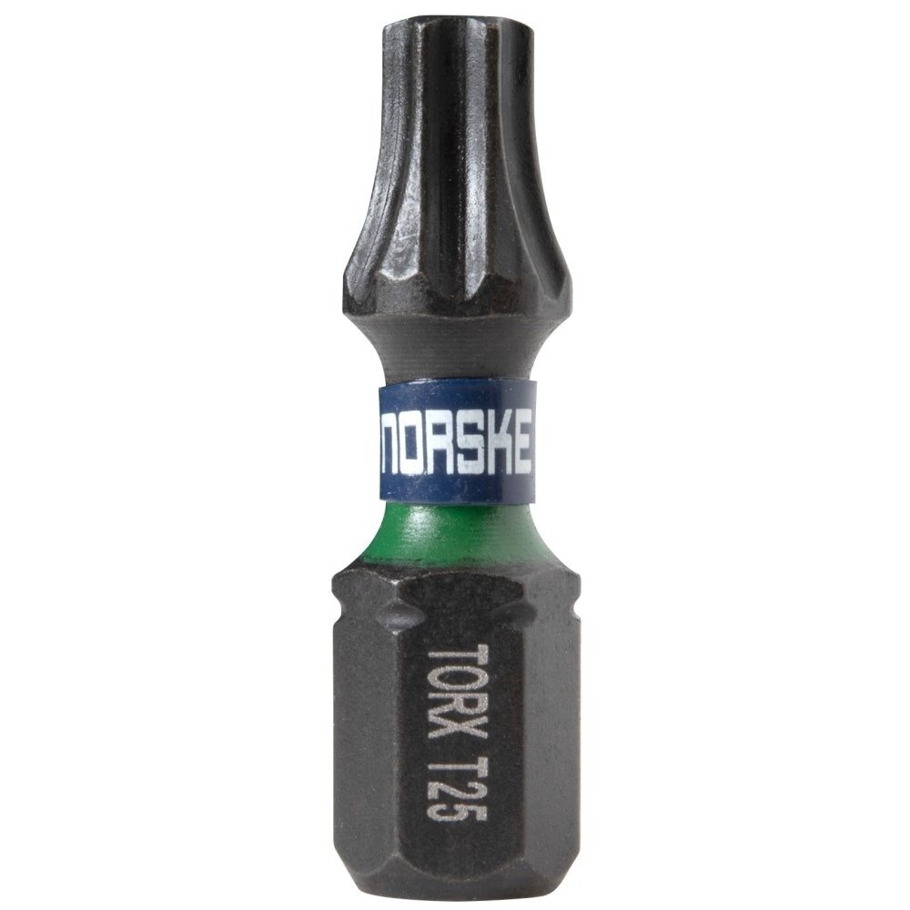 Norske Tools  NIBBI104 1" x T25 Insert Impact Torsion Driver Bits - 25 per Package