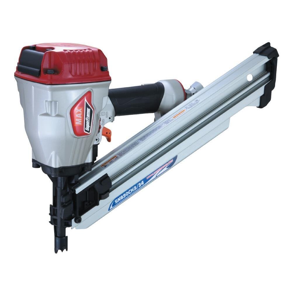 Max USA SN890CH3/34 SuperFramer 24 Degree Clipped Head Framing Nailer Max USA SN890CH3/34 SuperFramer 24 Degree Clipped Head Framing Nailer