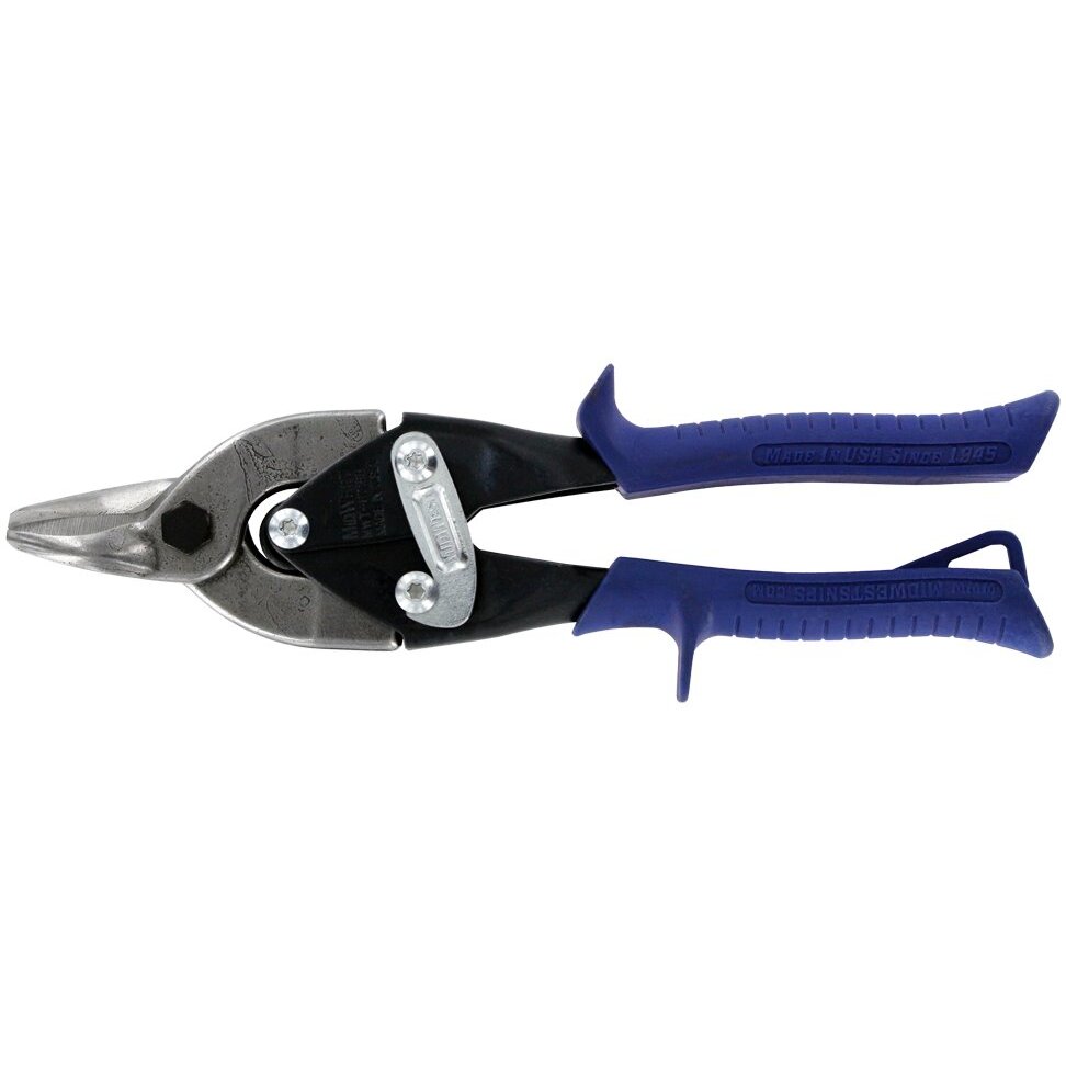 Midwest Tool & Cutlery MWT-6716B  9" Bulldog Aviation Snips with Straight Cut and Serrated Blades