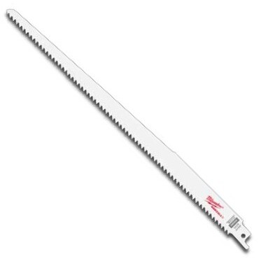 Milwaukee 48-00-5017  12" x 6TPI Fleam Ground Sawzall Blade for Wood 5 Blades per Pack
