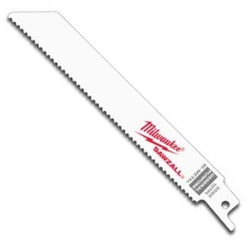 Milwaukee 48-00-5092  6" x 10TPI Sawzall Blade for General Purpose Cutting 5 Blades per Pack