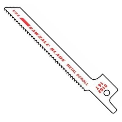 Milwaukee 48-00-5162  3-5/8" x 14TPI Sawzall Blade for Metal Cutting 5/16" Height 5 Blades per Pack