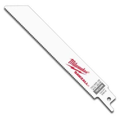 Milwaukee 48-01-6184  6" x 18TPI Sawzall Blade for Metal Cutting 3/4" Height 50 Blades per Pack
