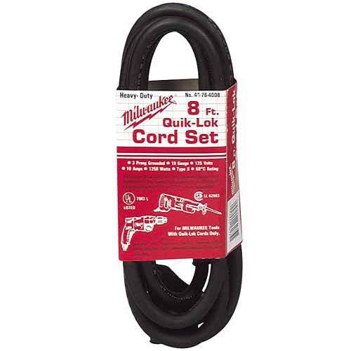 Milwaukee 48-76-4008  8 ft. Quik-Lok Cord