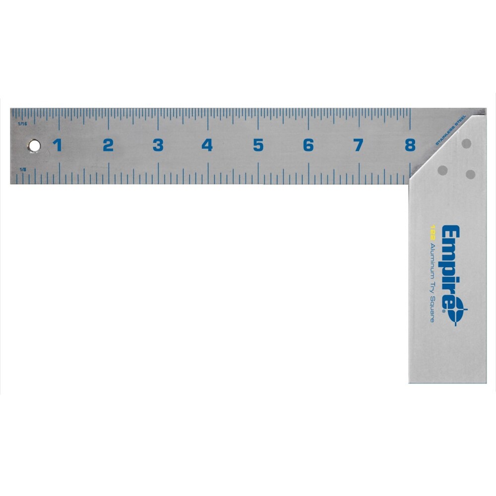 Empire Level 122 True Blue Heavy Duty Etched Stainless Steel Try Square Empire Level 122 True Blue Heavy Duty Etched Stainless Steel Try Square