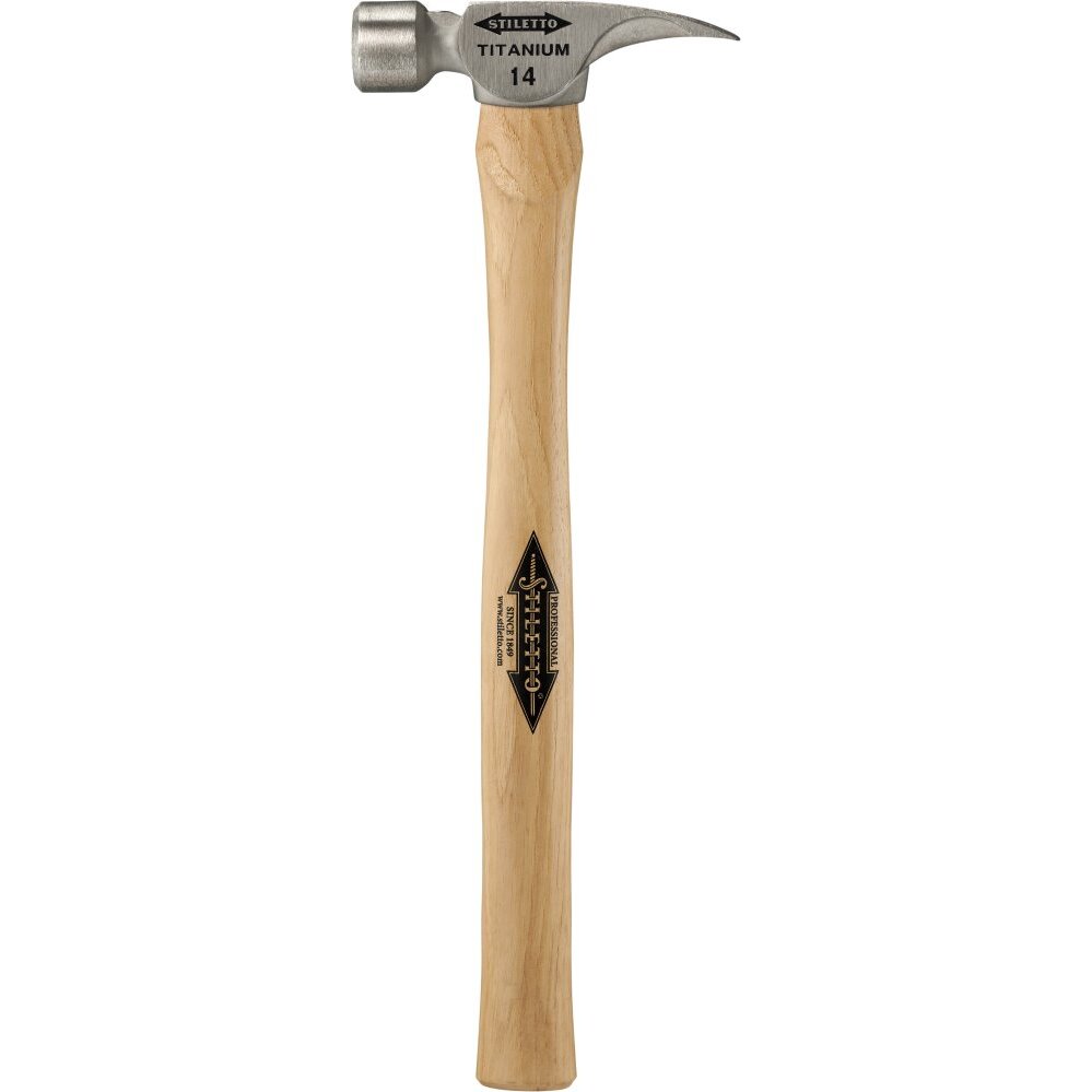 Stiletto TI14SS 14oz Titanium, Smooth Face, Straight Handle Framing Hammer Stiletto TI14SS 14oz Titanium, Smooth Face, Straight Handle Framing Hammer