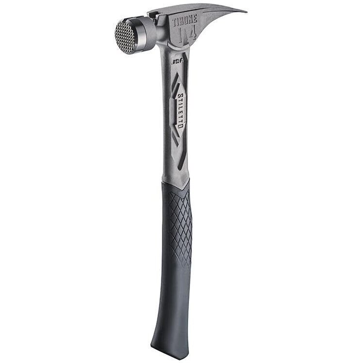 Stiletto TIB14RMC  14-oz TIBONE Titanium Hammer Milled Face with Curved Handle