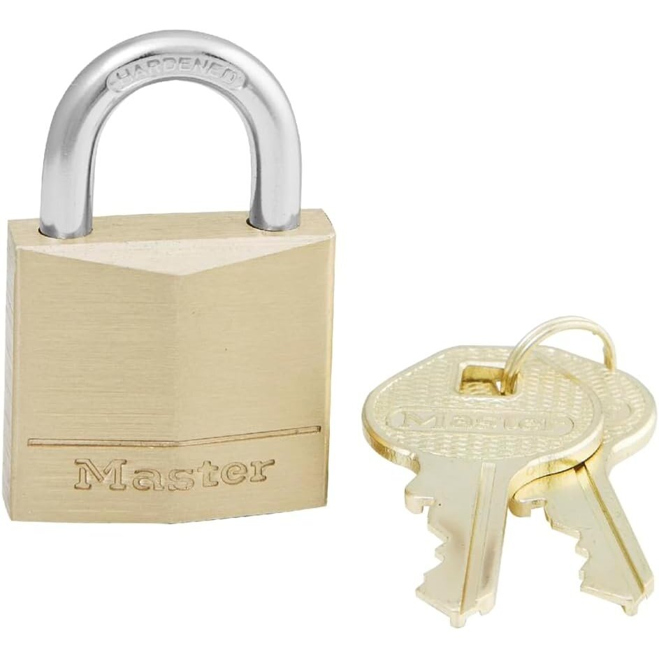 Master Lock 130D  1-3/16" Wide Solid Brass Body Padlock with 5/8" Shacle Height