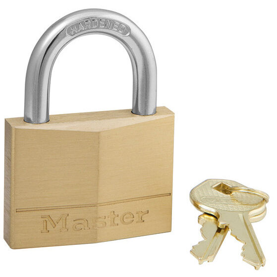 Master Lock 150D  2" Wide Solid Brass Body Padlock with 1" Shacle Height