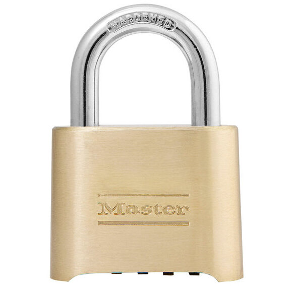 Master Lock 175D  2" Wide Re-Settable Combination Padlock Hardened with 1" Shackle Height