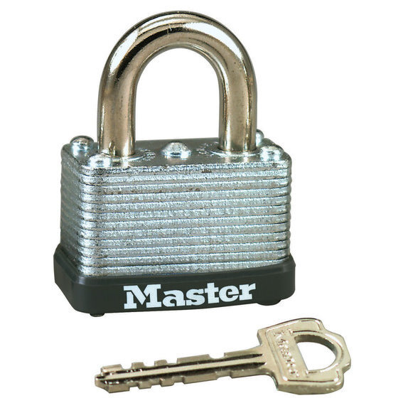 Master Lock 22D  1-1/2" Wide Laminated Warded Padlock with 5/8" Shackle Height