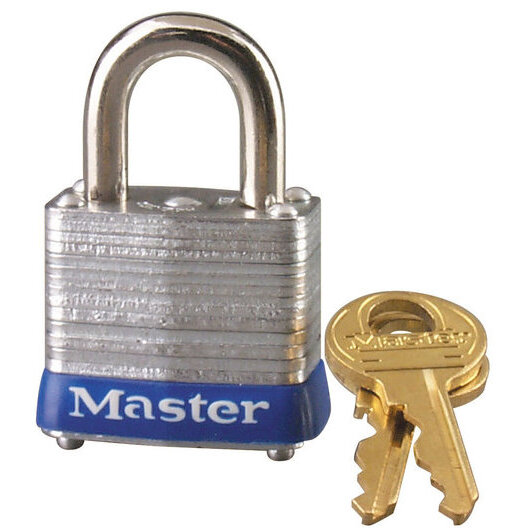 Master Lock 7D 1-1/8" Wide Laminated Padlock with 9/16" Shackle Height Master Lock 7D 1-1/8" Wide Laminated Padlock with 9/16" Shackle Height