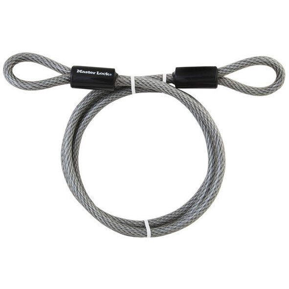 Master Lock 78DPF  3/8" x 6' Vinyl Coated Security Cable with Looped Ends