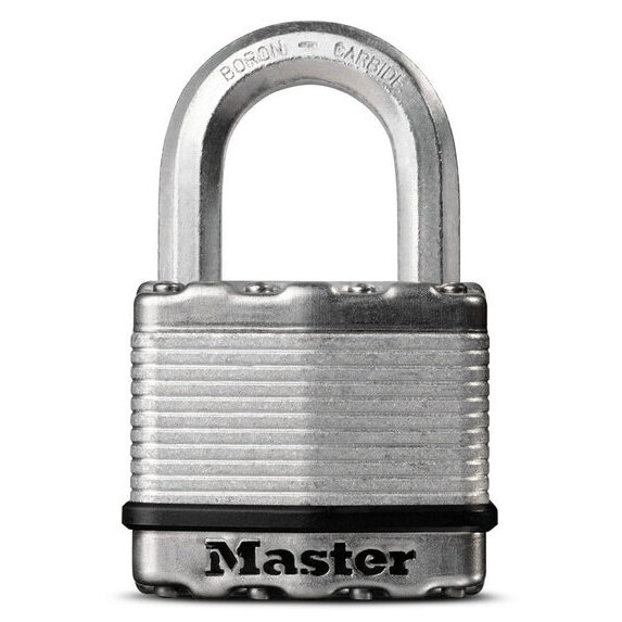 Master Lock M5XDHC  Magnum 2" Wide Laminated Padlock with Tough-Cut Octagonal Shackle 1" Height
