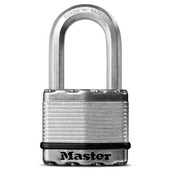Master Lock M5XDLFHC  Magnum 2" Wide Laminated Padlock with Tough-Cut Octagonal Shackle 1-1/2" Height