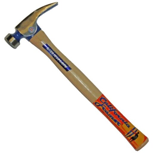 Vaughan 103-00 23-oz Milled Face Professional California Framer Hammer with 17" Straight Hickory Handle (CF1)